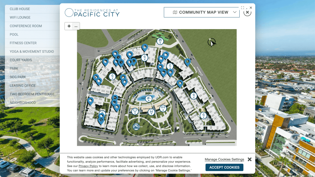  Custom Virtual Tour Hotspots multifamily apartment map overlay